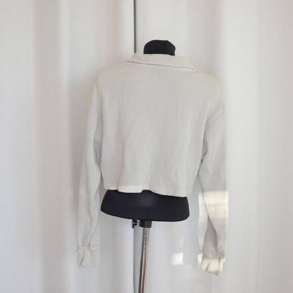 KITH Waffle Knit Quarter Zip Cropped Sweater Sz S - Picture 4 of 7